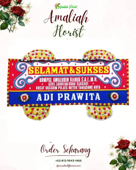 Papan Bunga Ucapan Selamat Gebyog